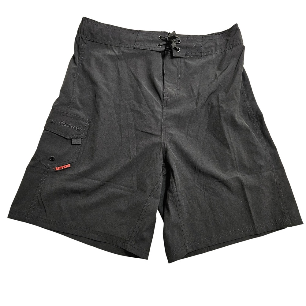 Maui Rippers Boardshorts NWT Womens 1X Black 4-Way Stretch Cargo Pocket Shorts